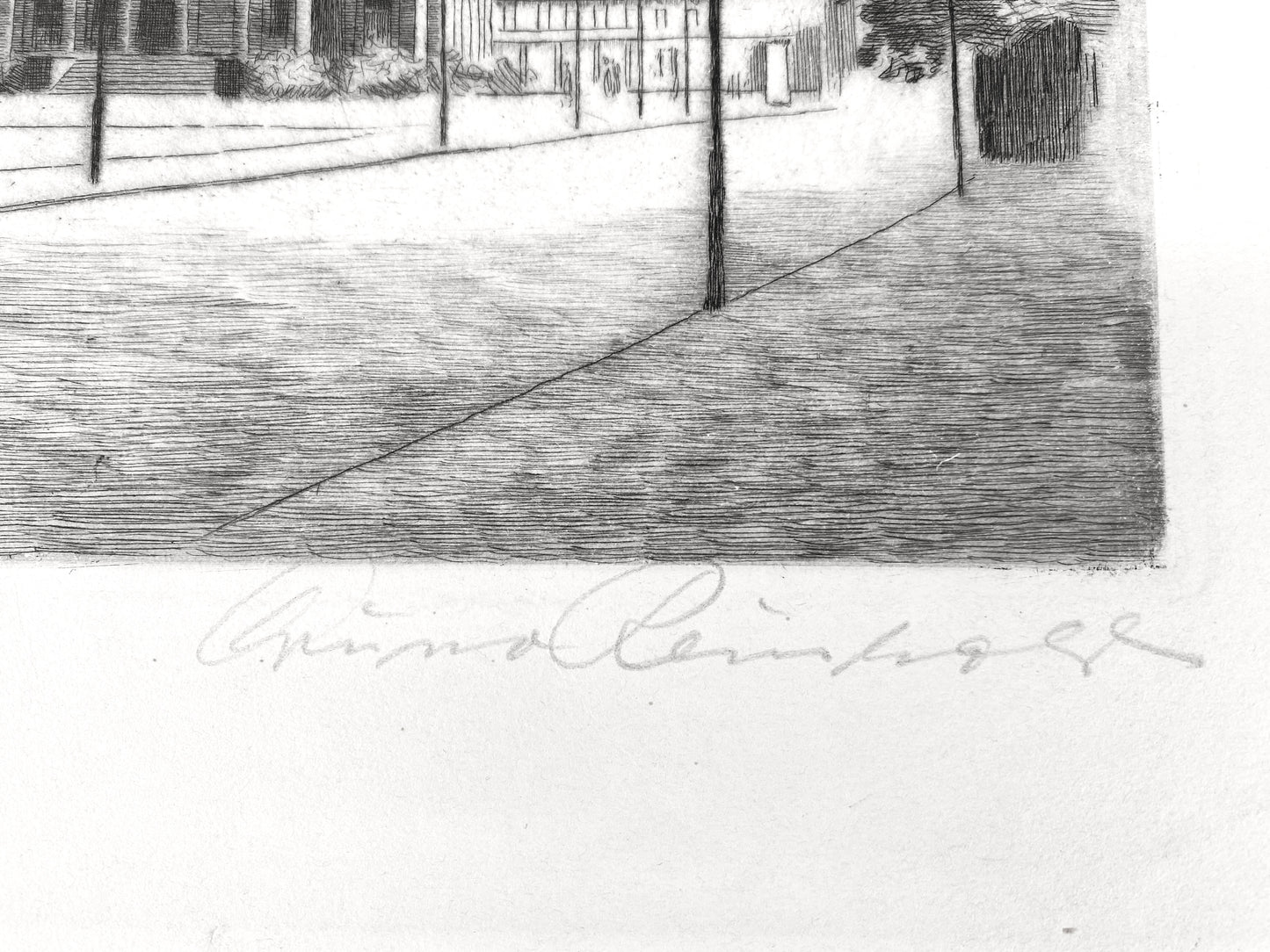 Berlin Gendarmenmarkt, Radfierung Bruno Reinhold