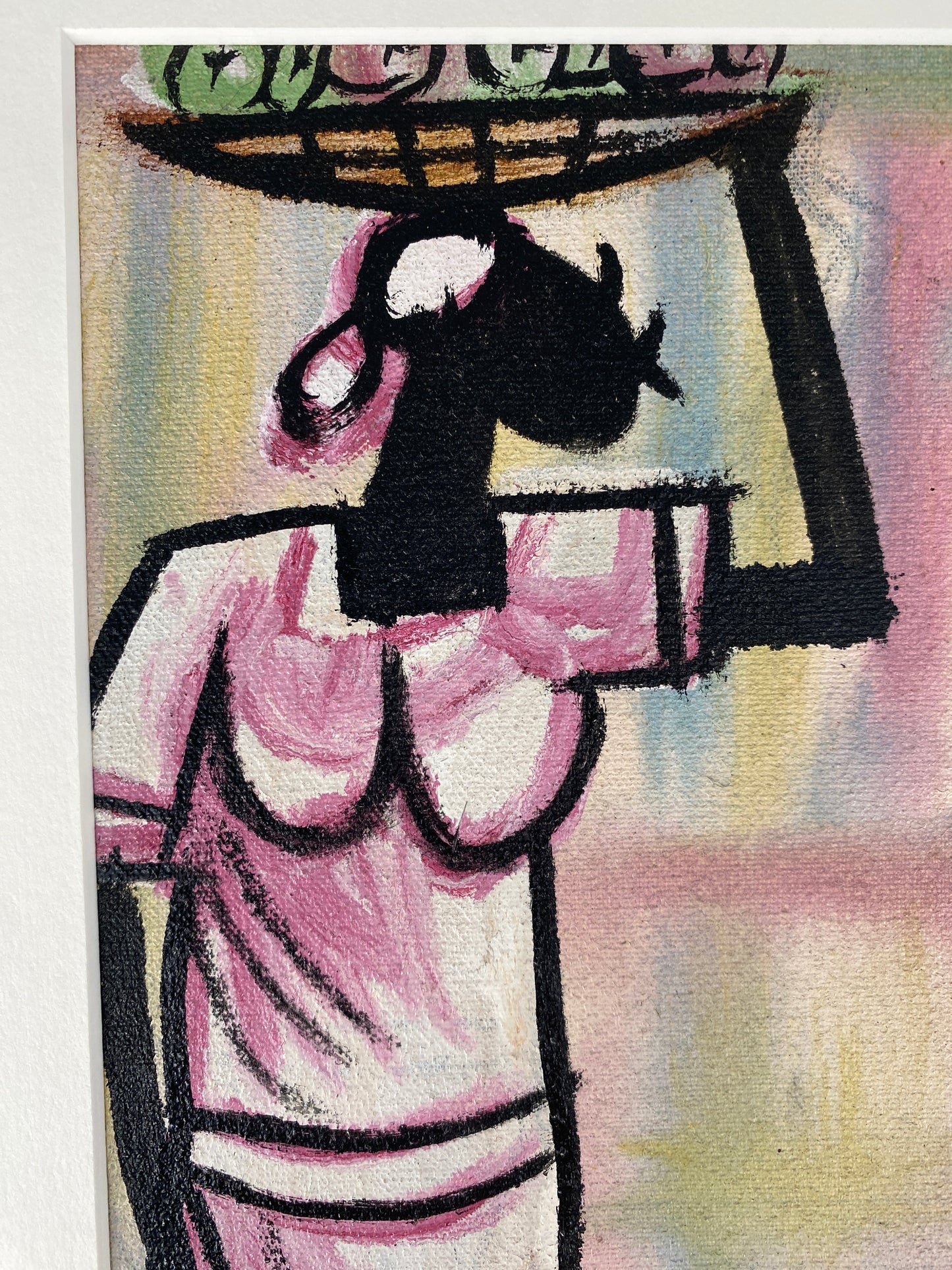 Marktfrauen, Acrylgemälde