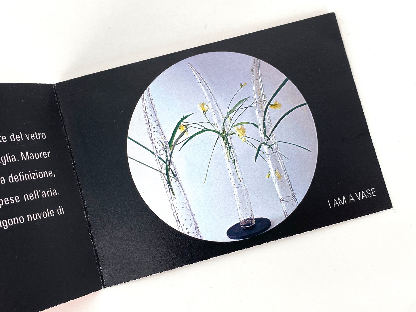 Signierte und nummerierte Glasskulptur / Glasvase "I am a Vase" von Ingo Maurer für Salviati, 2001