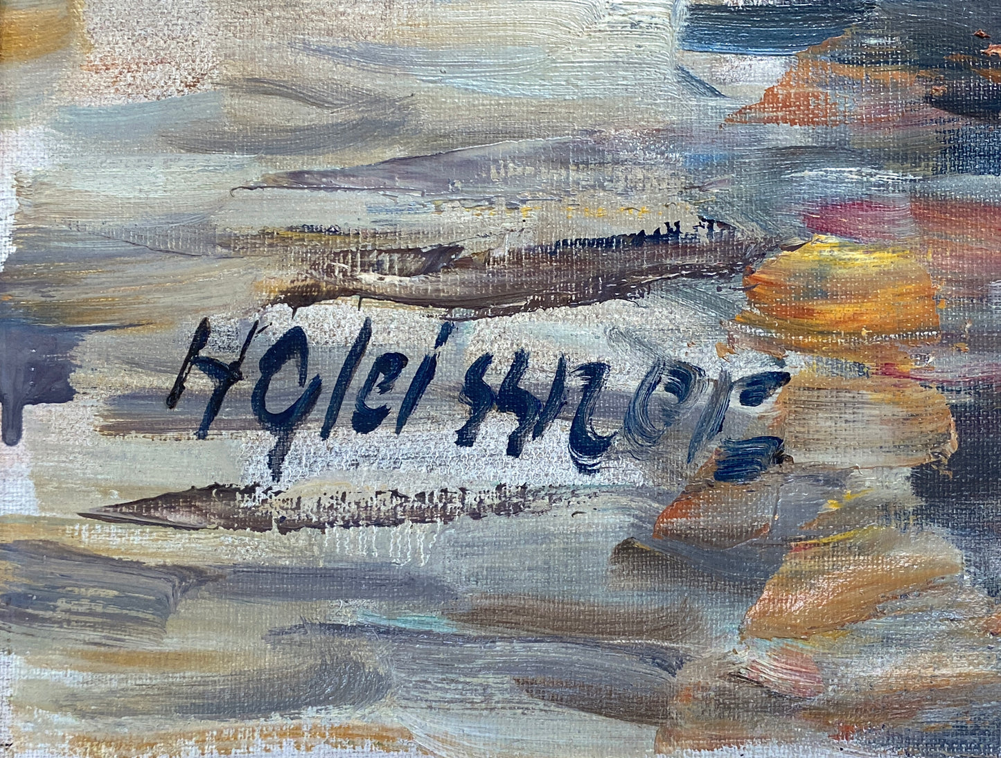 Großes, signiertes Ölgemälde "Hafenlandschaft mit Segelschiffen" von Hans Gleissner (1880–1935), gerahmt