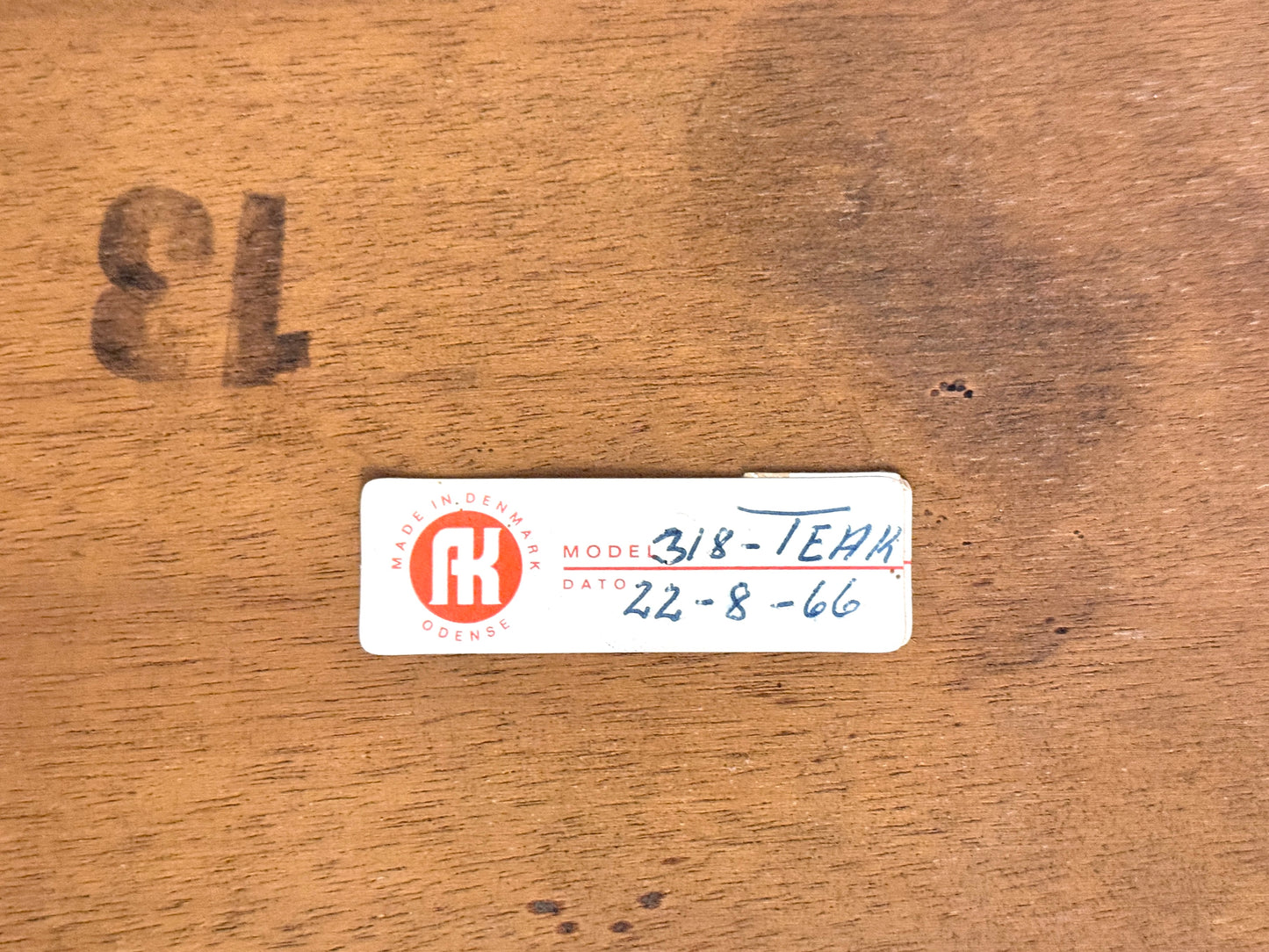 Wohnzimmertisch Teak, Mid-Century aus Odense/Dänemark