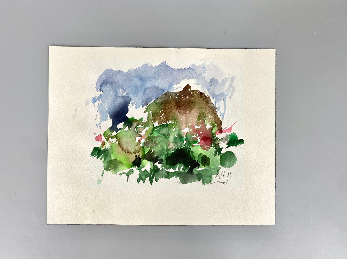 Sylter Ansicht. Aquarell in abstrahierendem Stil