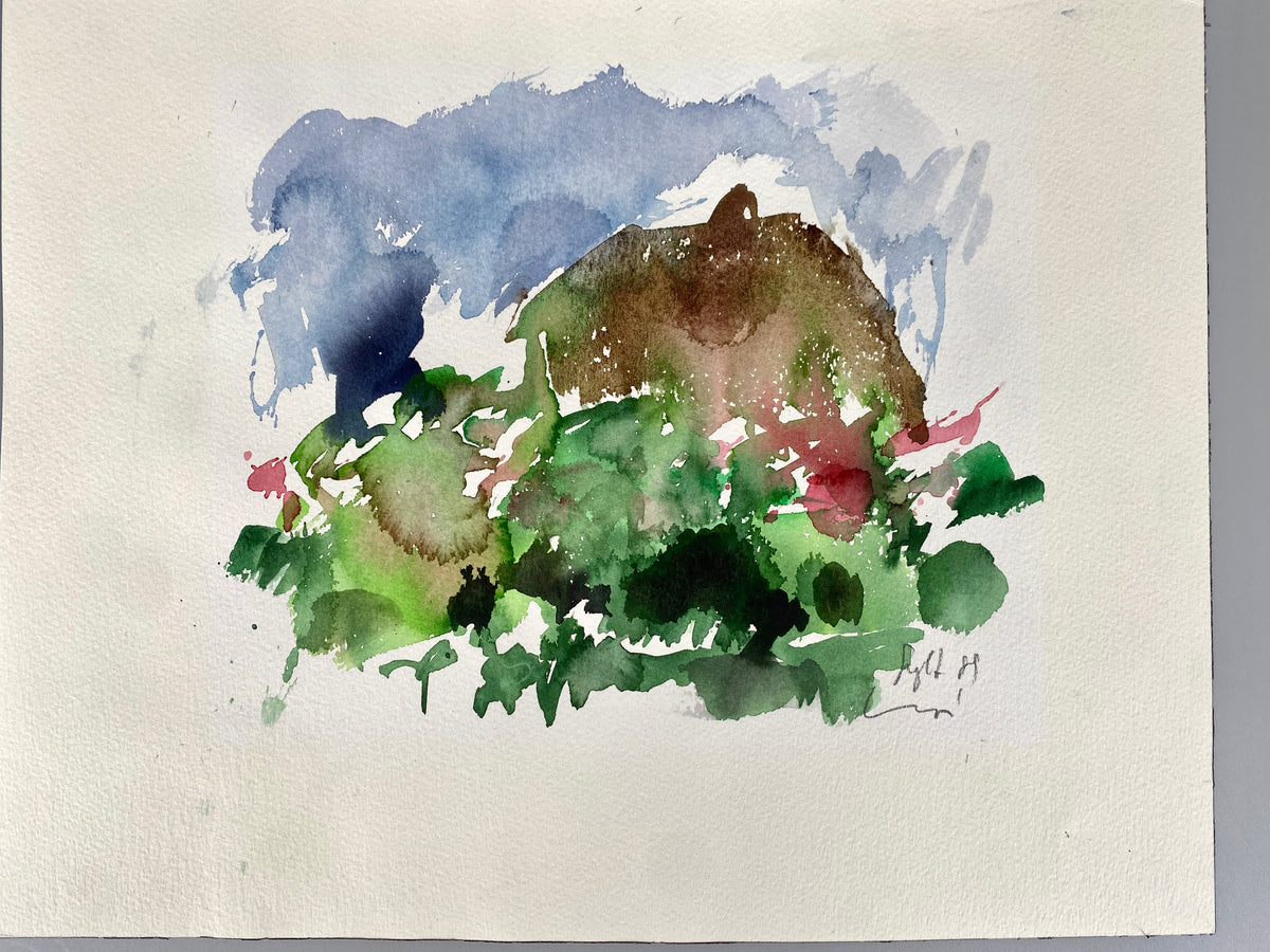 Sylter Ansicht. Aquarell in abstrahierendem Stil