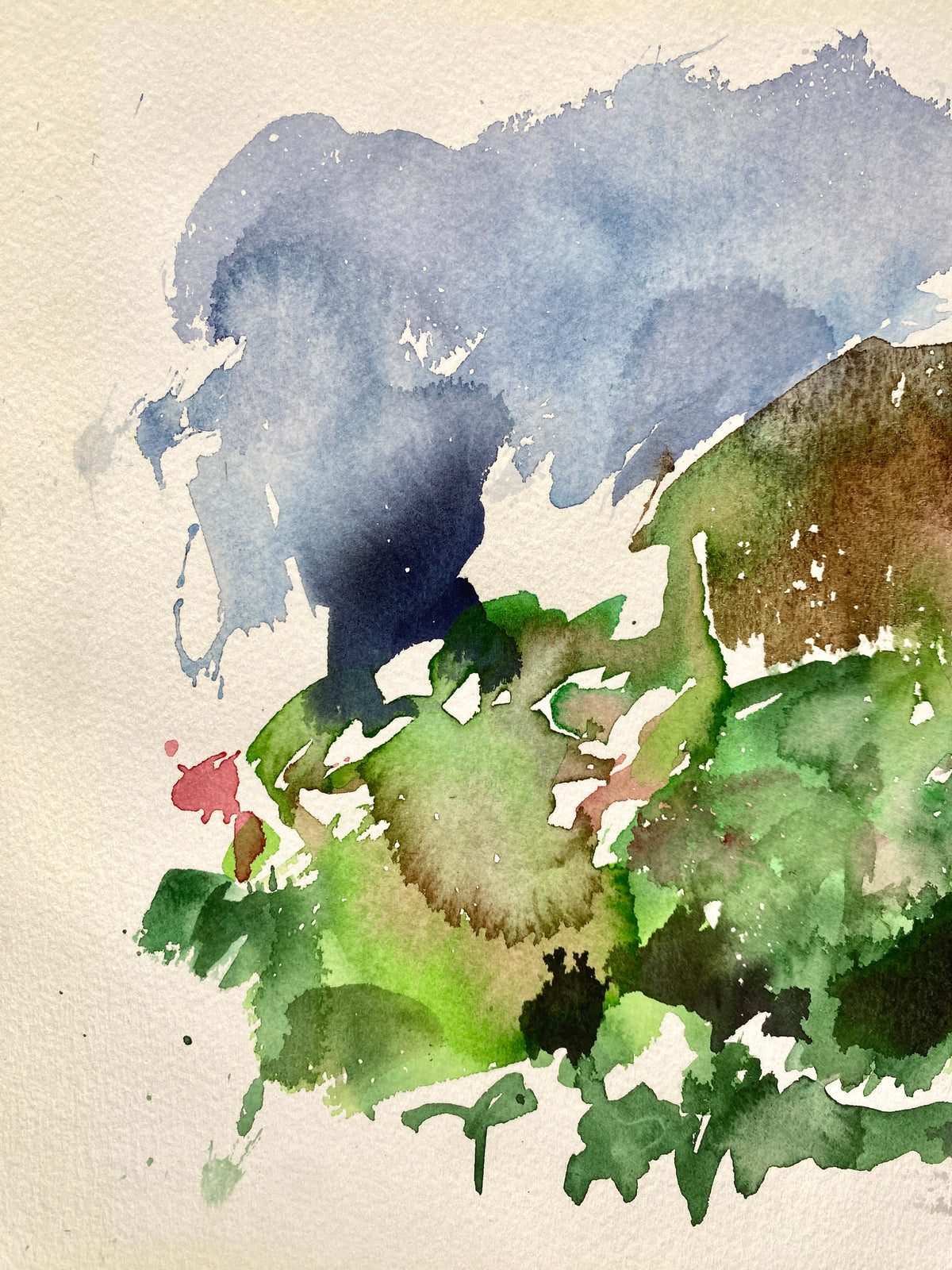 Sylter Ansicht. Aquarell in abstrahierendem Stil