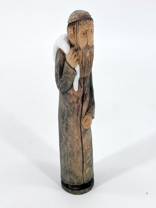 Christliche Holzfigur, "Der Wandersmann"