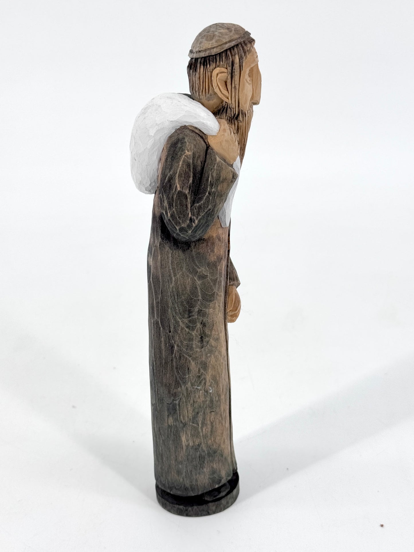 Christliche Holzfigur, "Der Wandersmann"