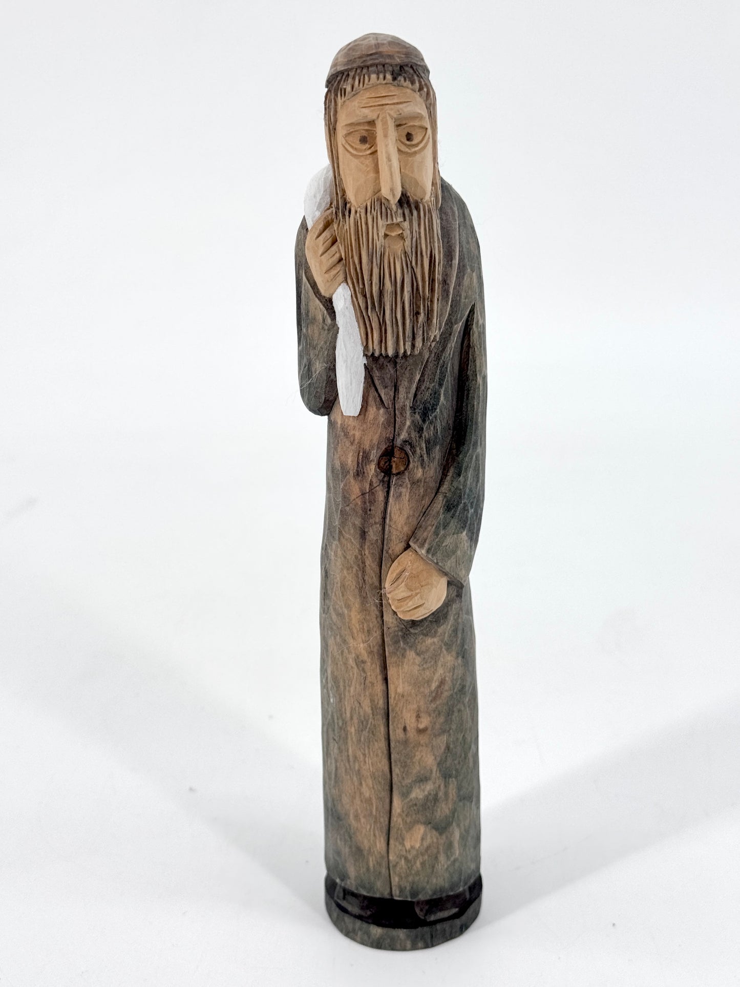 Christliche Holzfigur, "Der Wandersmann"