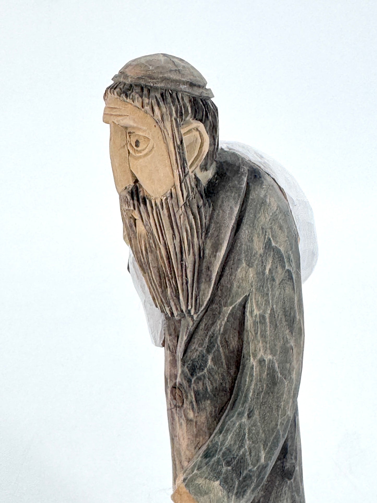 Christliche Holzfigur, "Der Wandersmann"