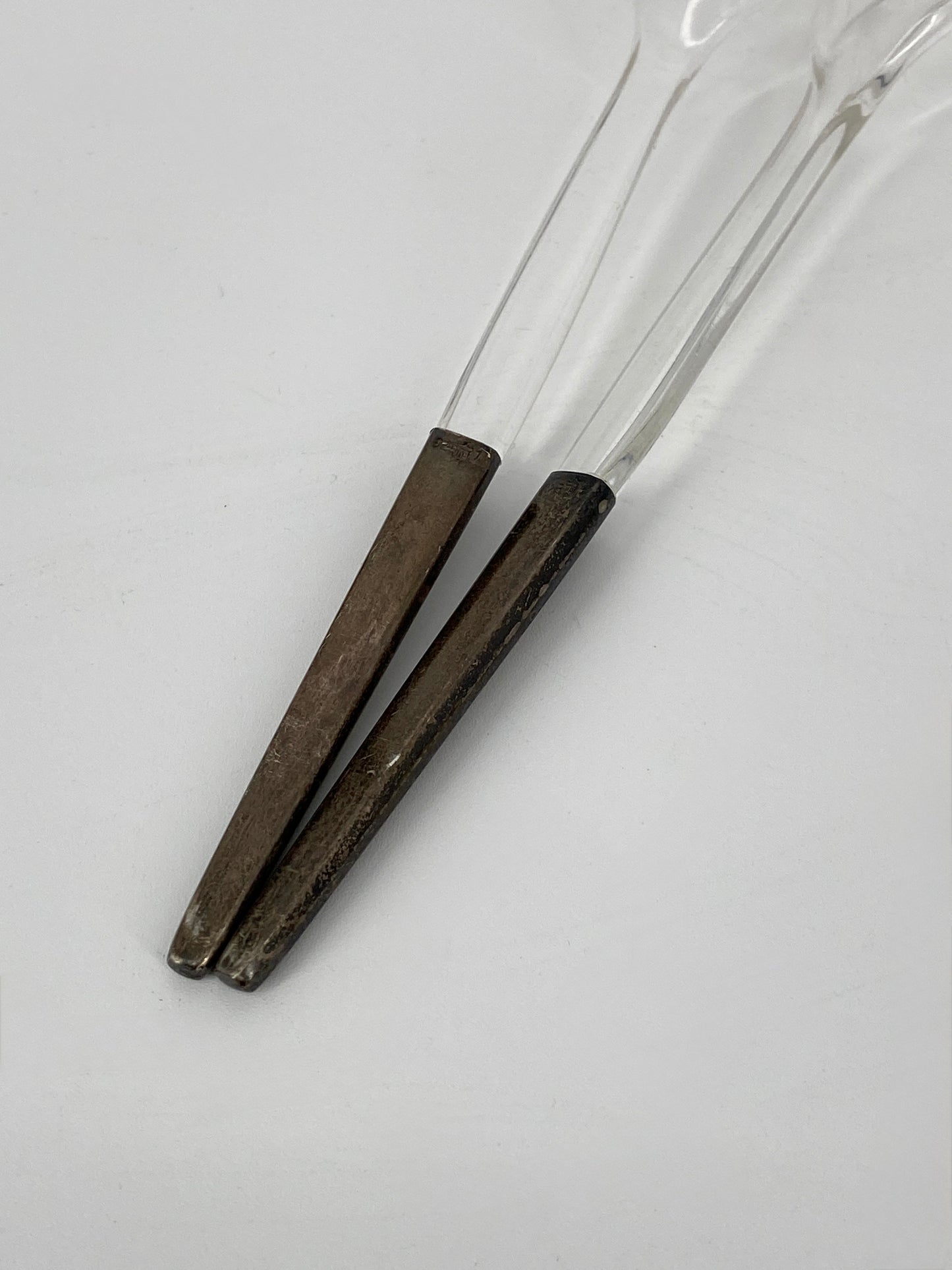 kleines Salatbesteck mit Griffen aus 925er Silber von Hermann Bauer, 1960er