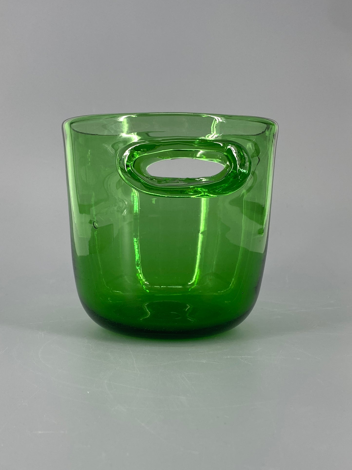 Eiseimer aus grünem Empoli Glas, Italien, 50er