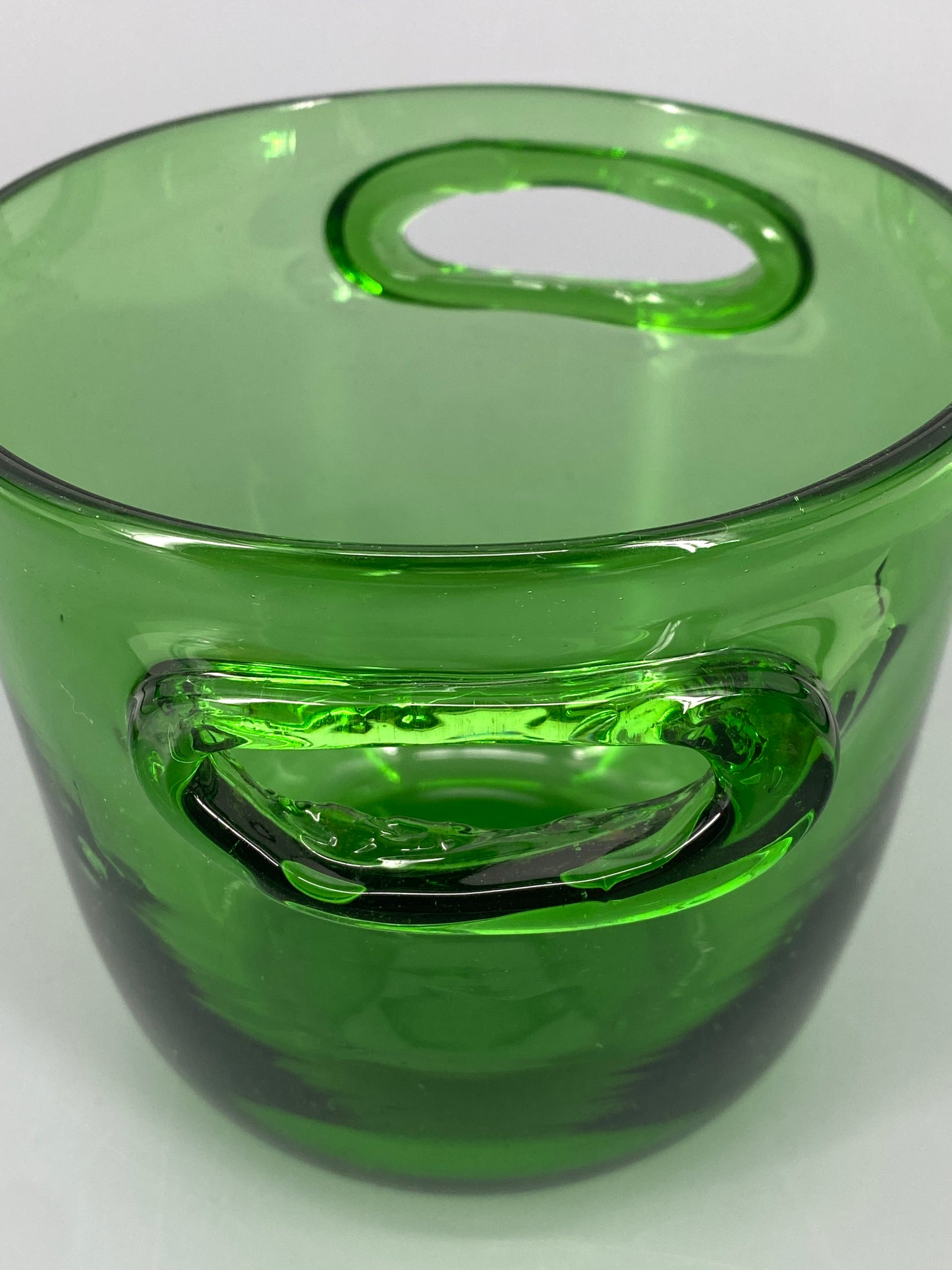 Eiseimer aus grünem Empoli Glas, Italien, 50er