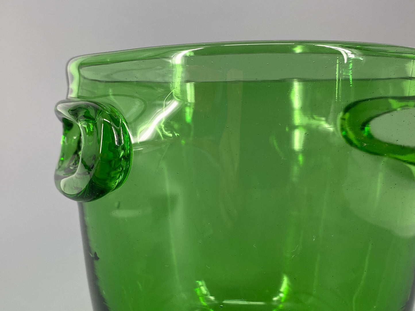 Eiseimer aus grünem Empoli Glas, Italien, 50er