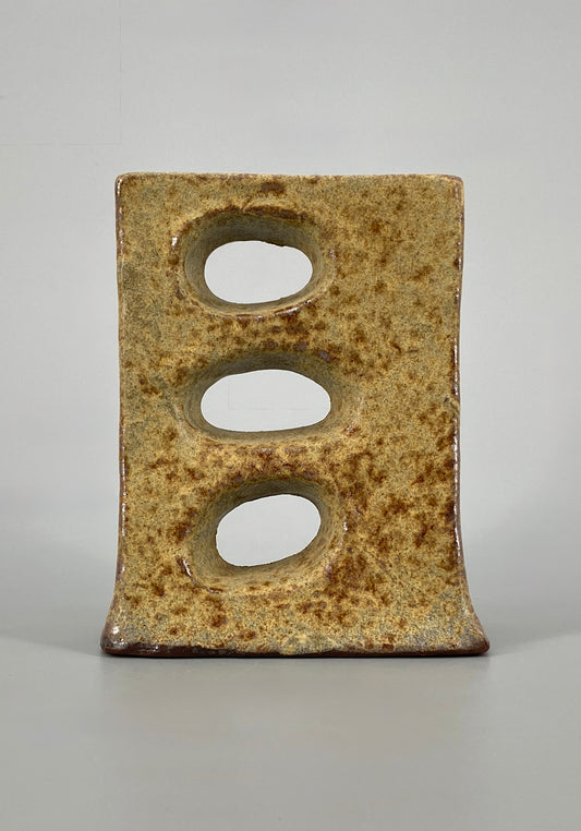 Brutalistische Vase aus Keramik mit Fat Lava Glasur, Deutschland 70er