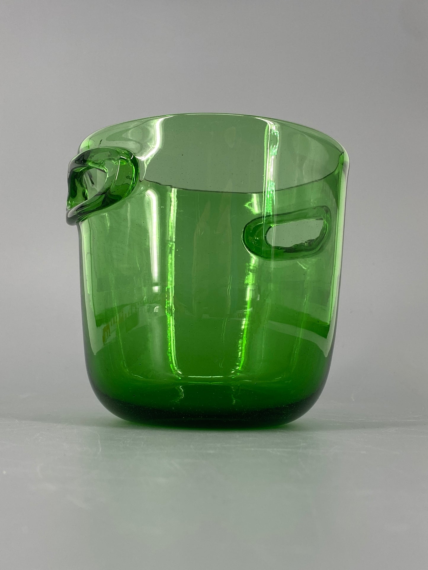 Eiseimer aus grünem Empoli Glas, Italien, 50er