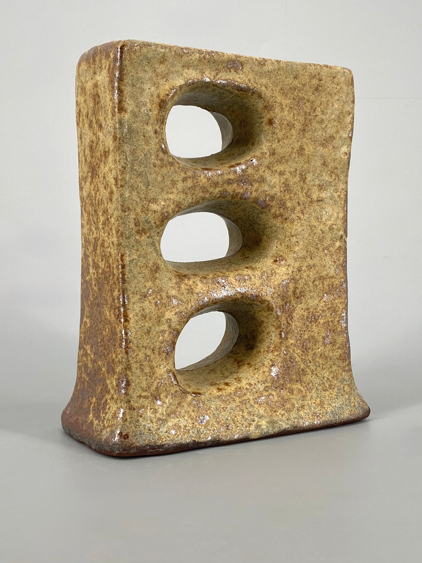 Brutalistische Vase aus Keramik mit Fat Lava Glasur, Deutschland 70er