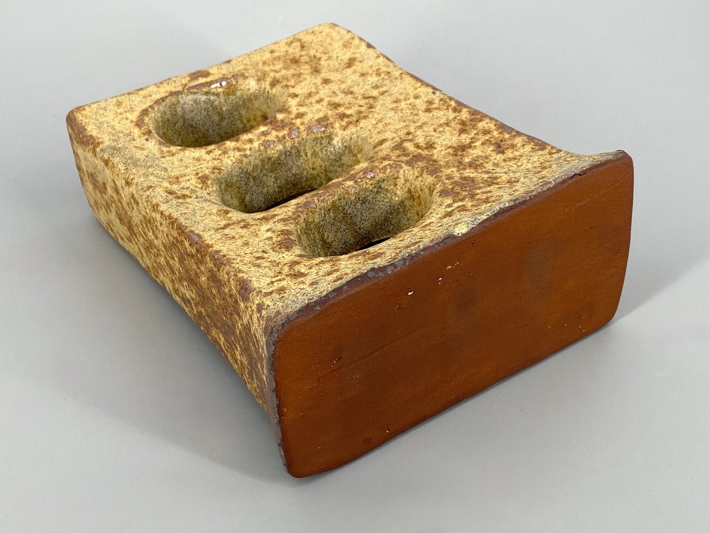 Brutalistische Vase aus Keramik mit Fat Lava Glasur, Deutschland 70er