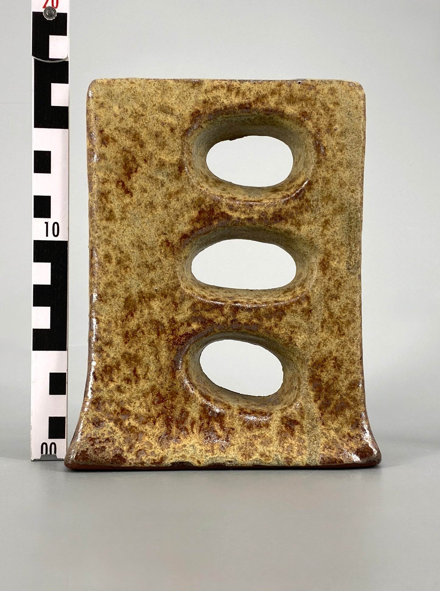 Brutalistische Vase aus Keramik mit Fat Lava Glasur, Deutschland 70er