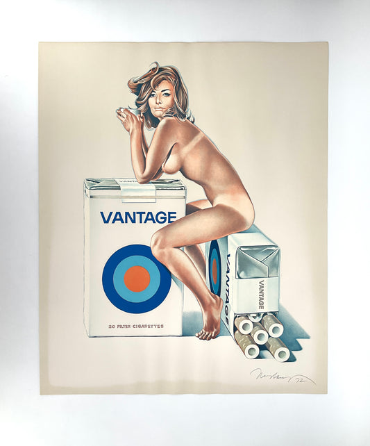 Signierter und nummerierter Pop Art Farblichtdruck "Vantage" von Mel Ramos, 1972