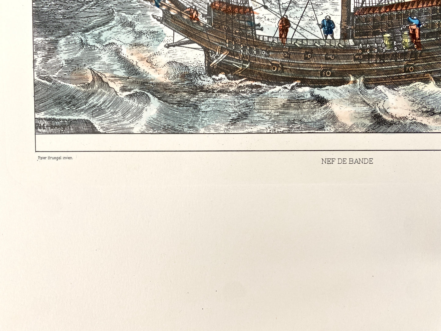 Peter Bruegel - 2x Sailing Vessels. Radierung