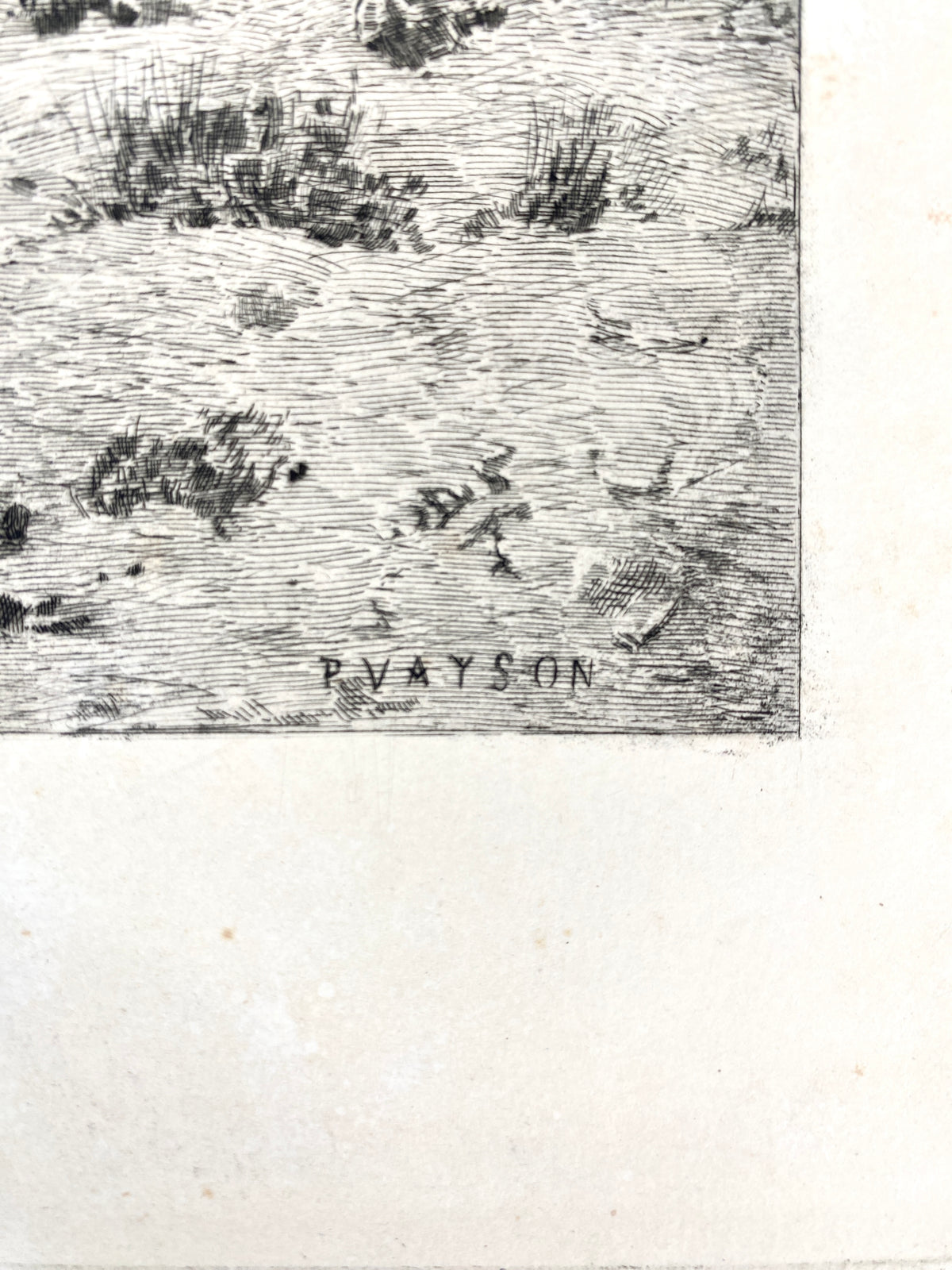 Paul Vayson - Recherche de la Truffe. Radierung