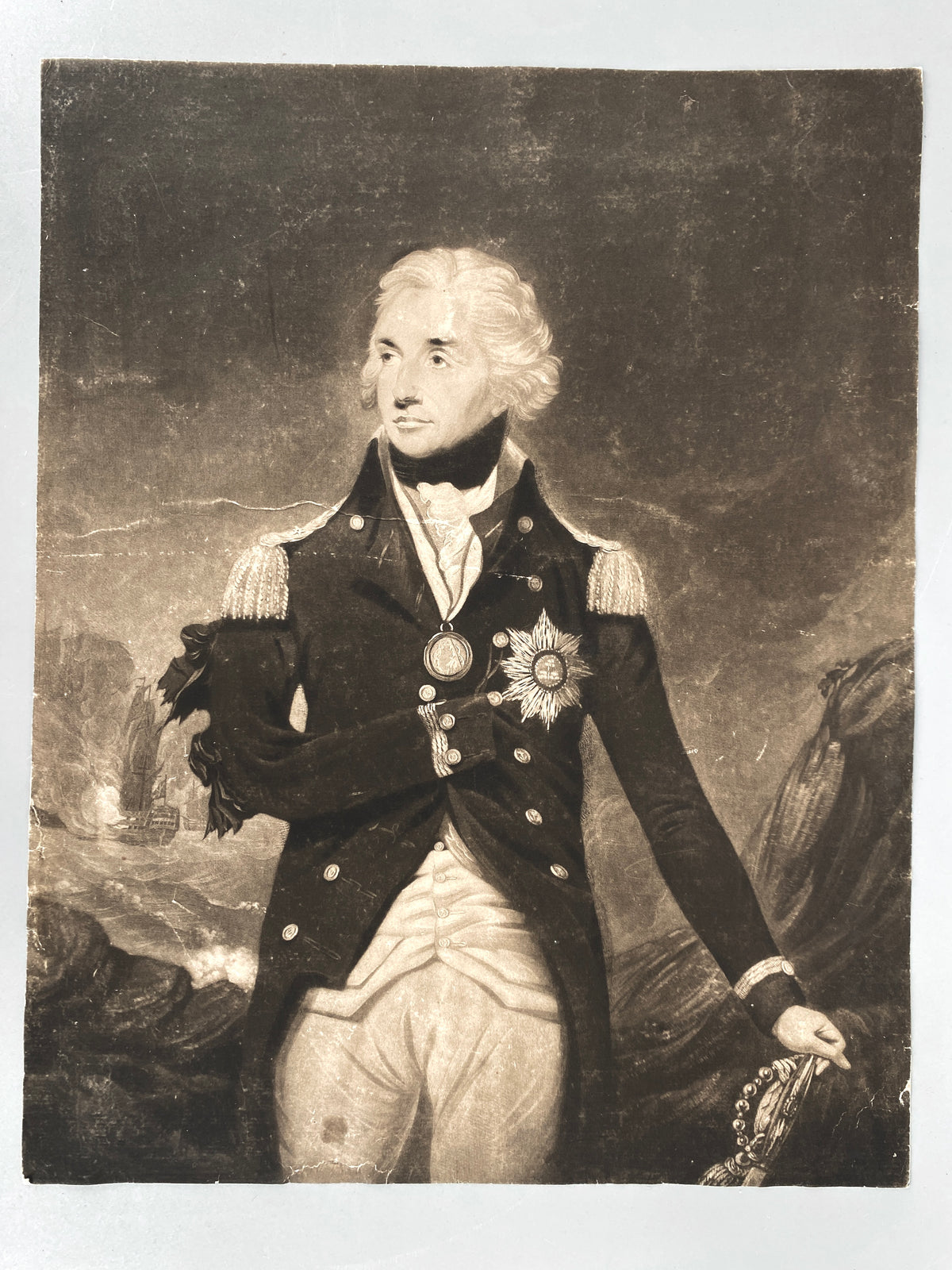 William Barnard - The Most Noble Lord Horatio Nelson. Mezzotinto von 17
