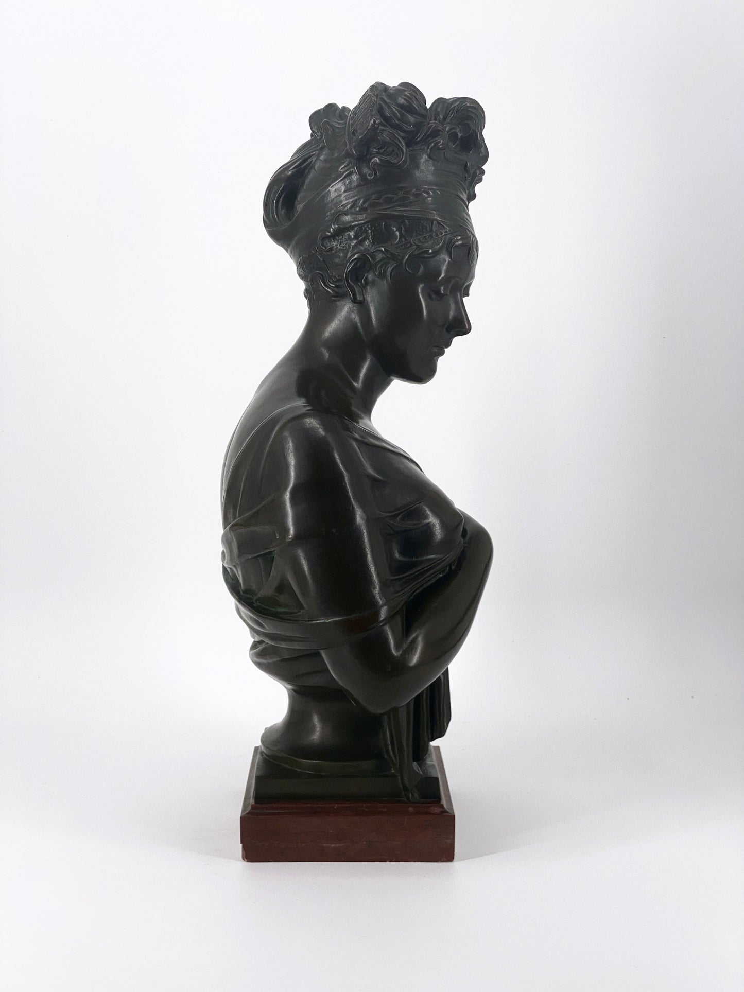 Büste "Madame Récamier" von J. Petermann aus Bronze, Brüssel, 19. Jh.