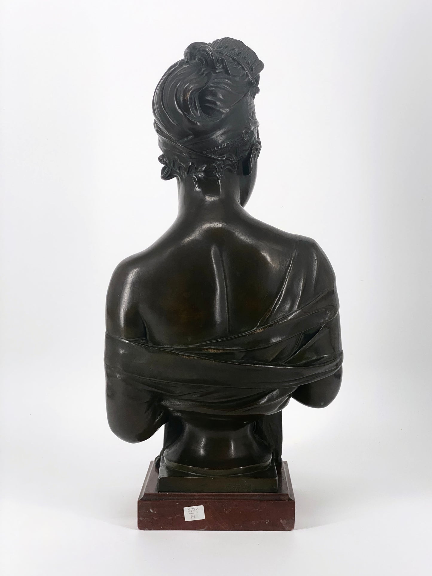 Büste "Madame Récamier" von J. Petermann aus Bronze, Brüssel, 19. Jh.
