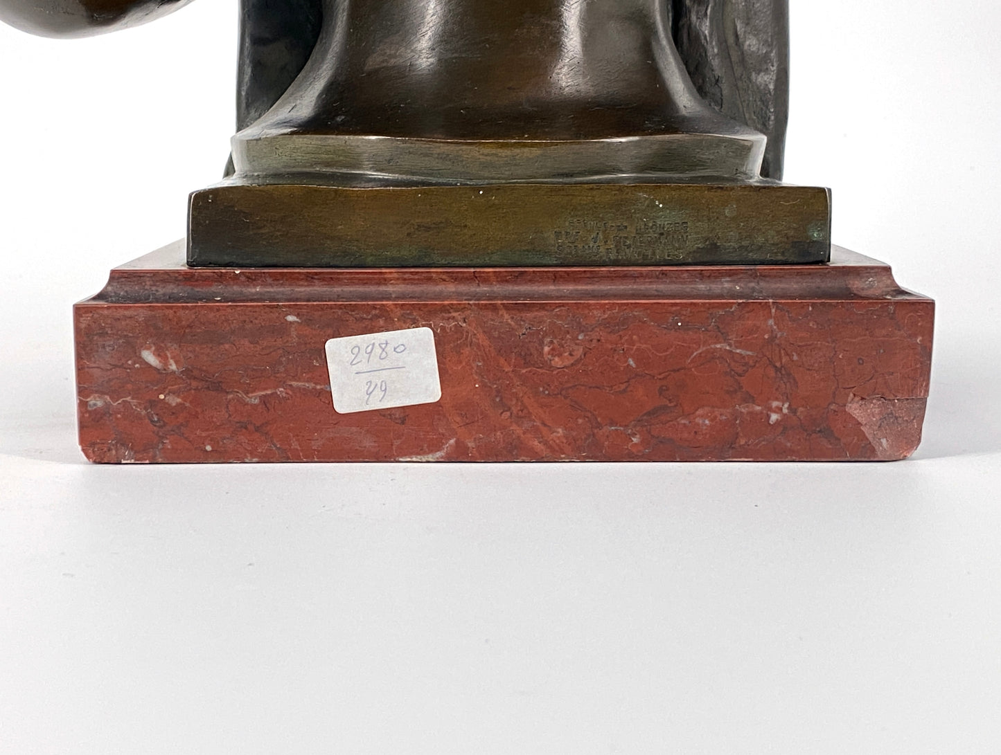 Büste "Madame Récamier" von J. Petermann aus Bronze, Brüssel, 19. Jh.