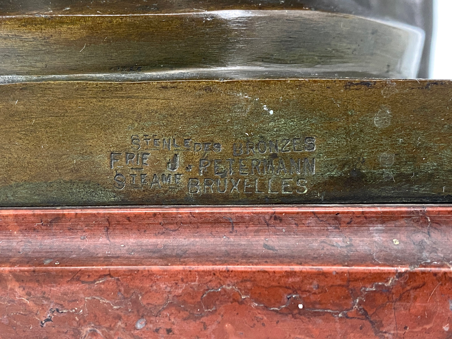 Büste "Madame Récamier" von J. Petermann aus Bronze, Brüssel, 19. Jh.