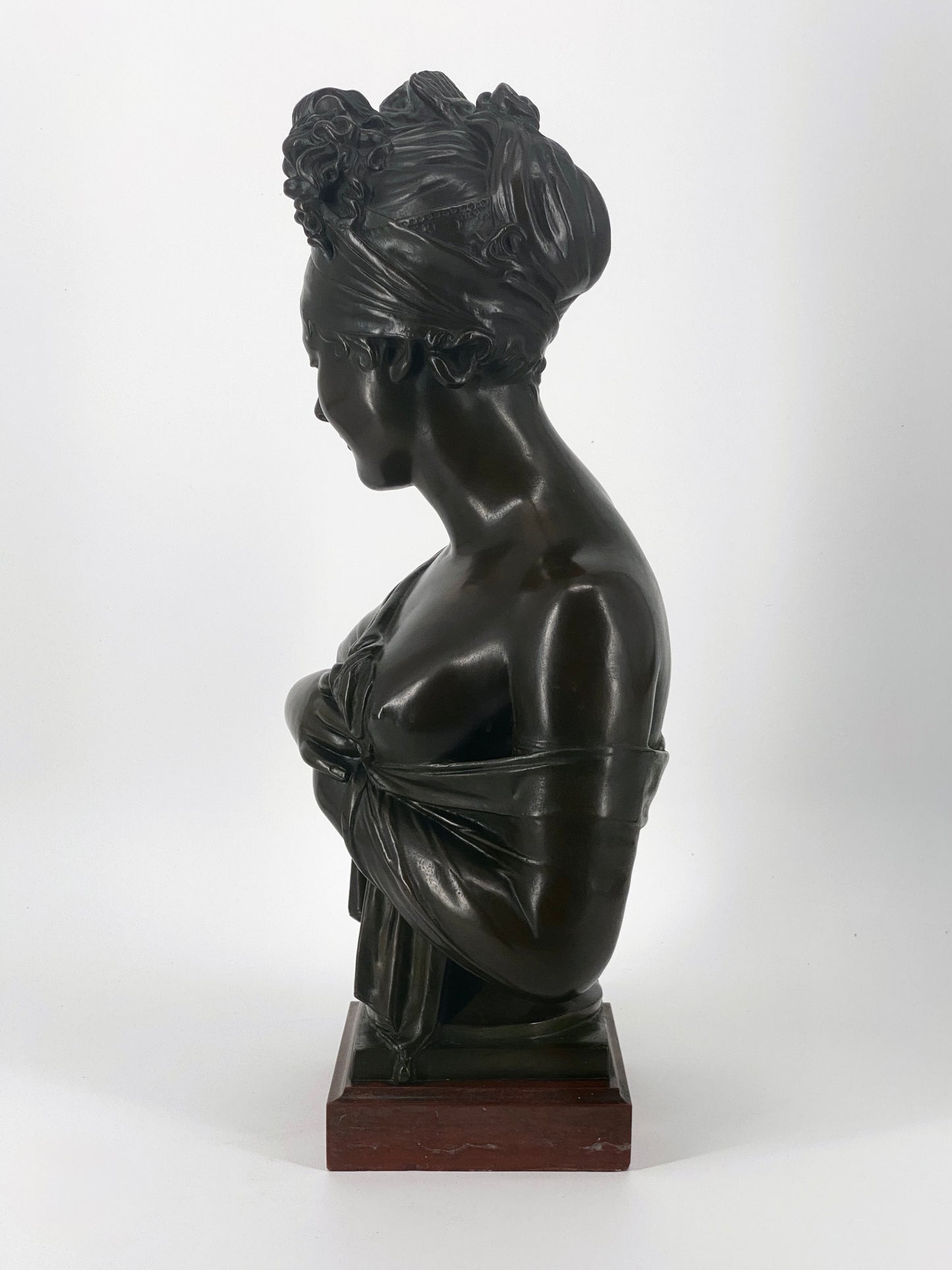 Büste "Madame Récamier" von J. Petermann aus Bronze, Brüssel, 19. Jh.