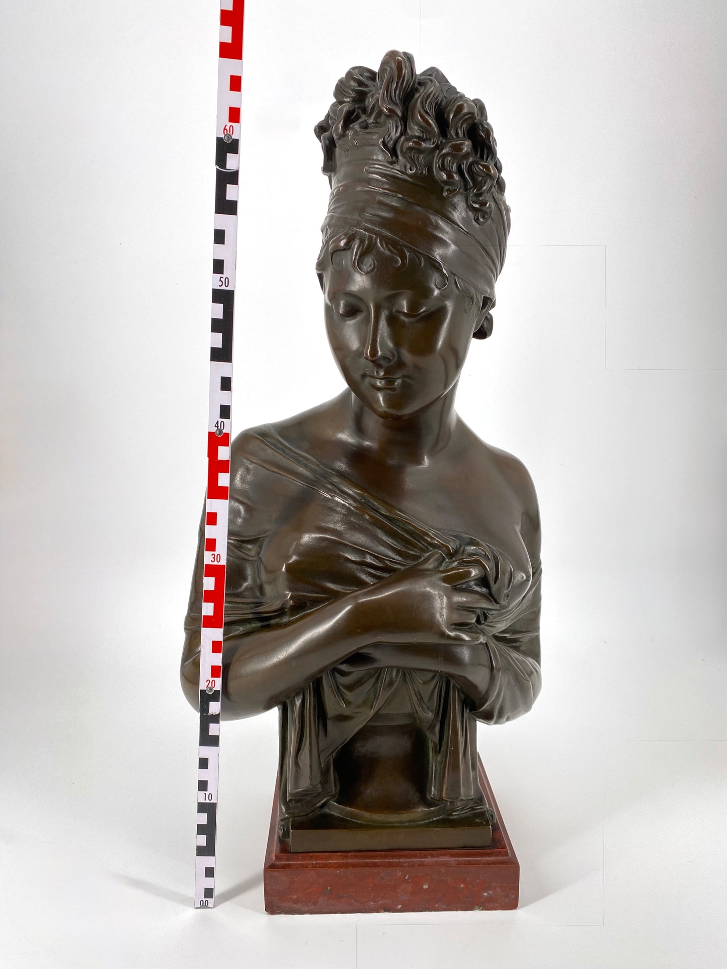 Büste "Madame Récamier" von J. Petermann aus Bronze, Brüssel, 19. Jh.
