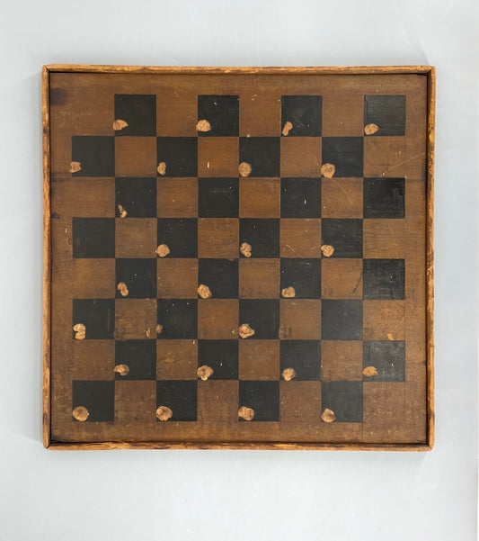 Antikes Schachbrett, handbemalt, Rarität