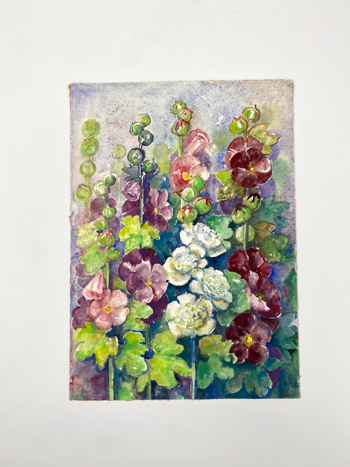 3x Aquarelle. A. Bethke, Blühender Frühling