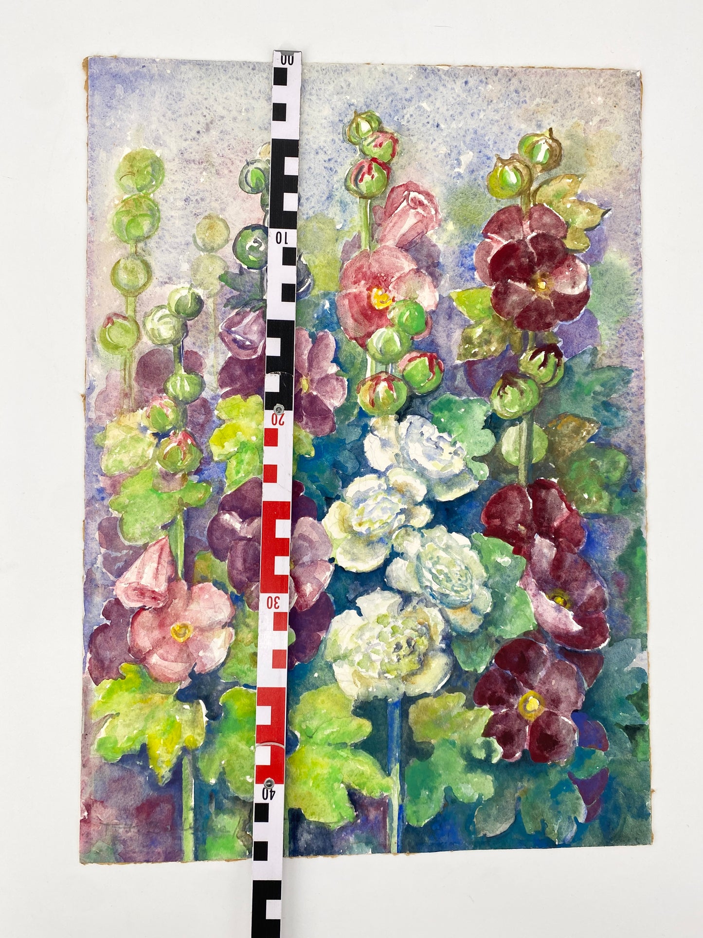 3x Aquarelle. A. Bethke, Blühender Frühling