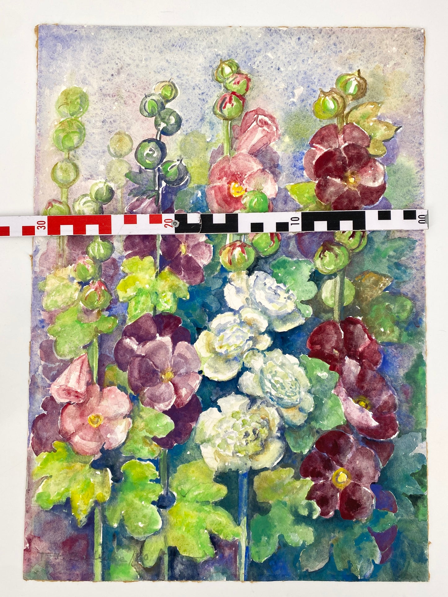 3x Aquarelle. A. Bethke, Blühender Frühling