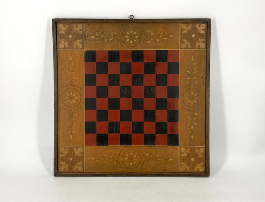 Antikes Schachbrett aus dem 19. Jahrhundert, Rarität