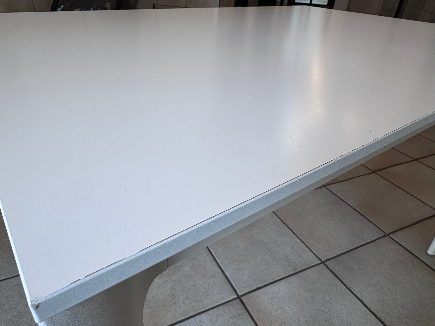 Boconcept Esstisch in mattweiß Strukturlack