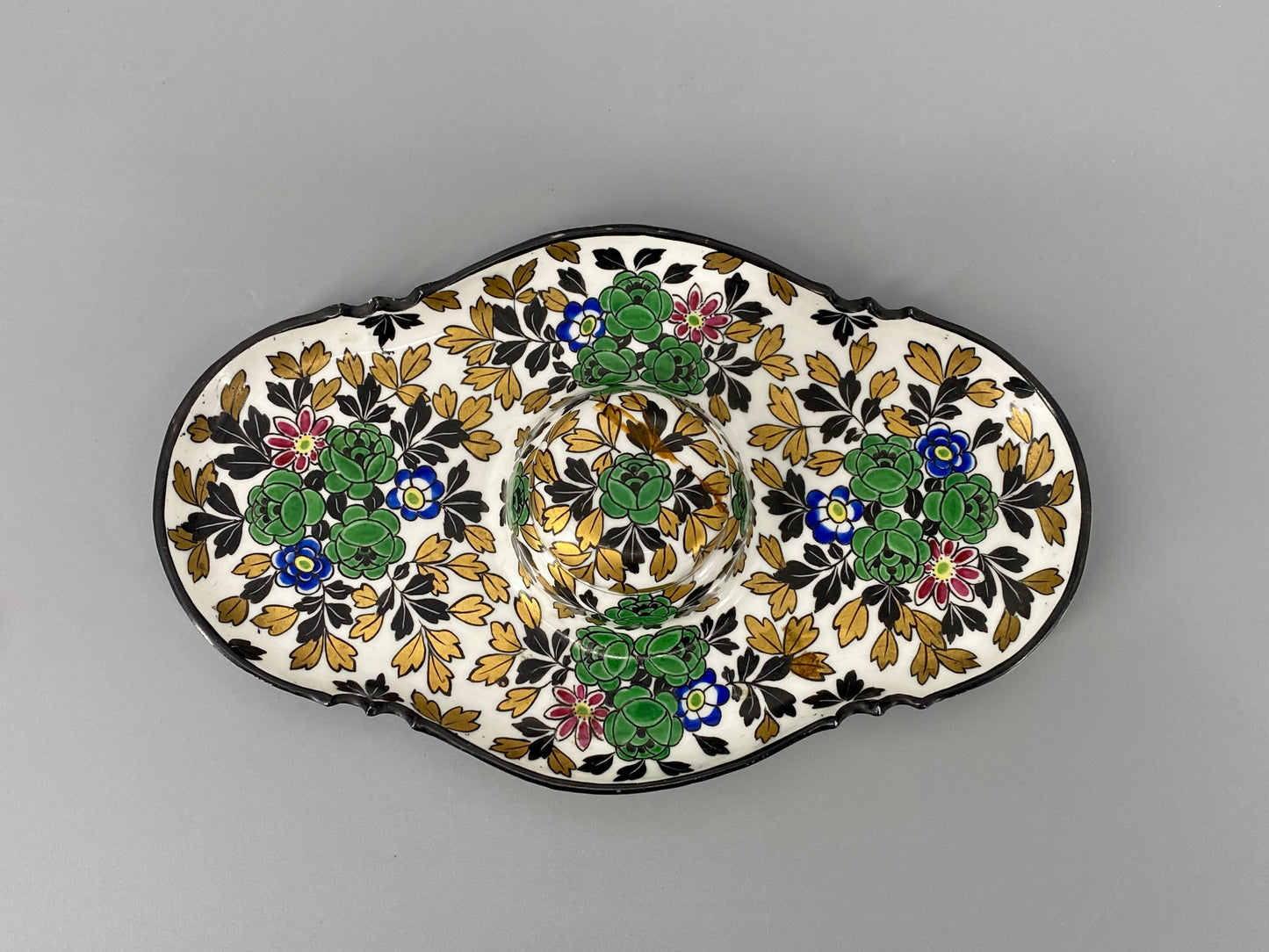 florales Tintenfass aus Porzellan von Heubach, Deutschland, 1920/30er