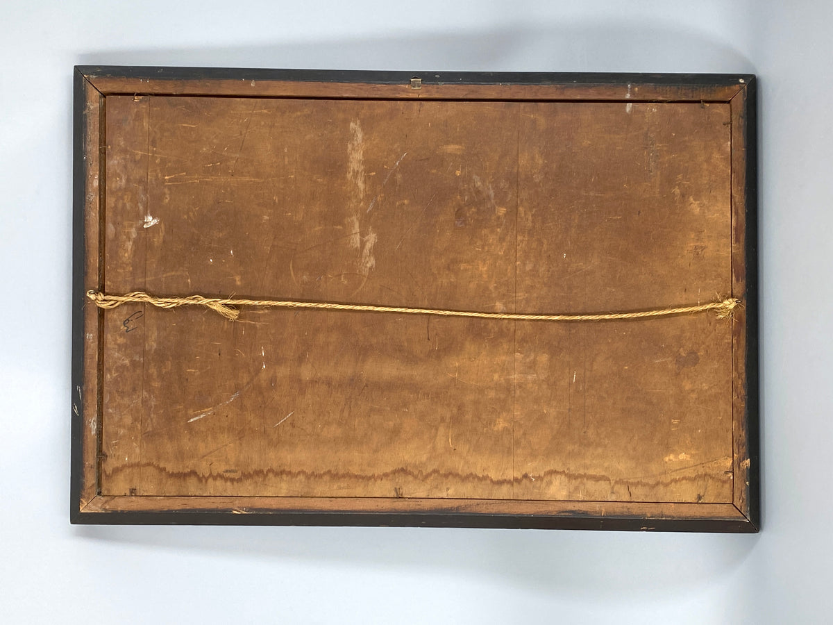 Signiertes Ölgemälde "Stadtansicht von Münster" auf Holztafel / Sperrholzplatte von unbekanntem Künstler, 1931