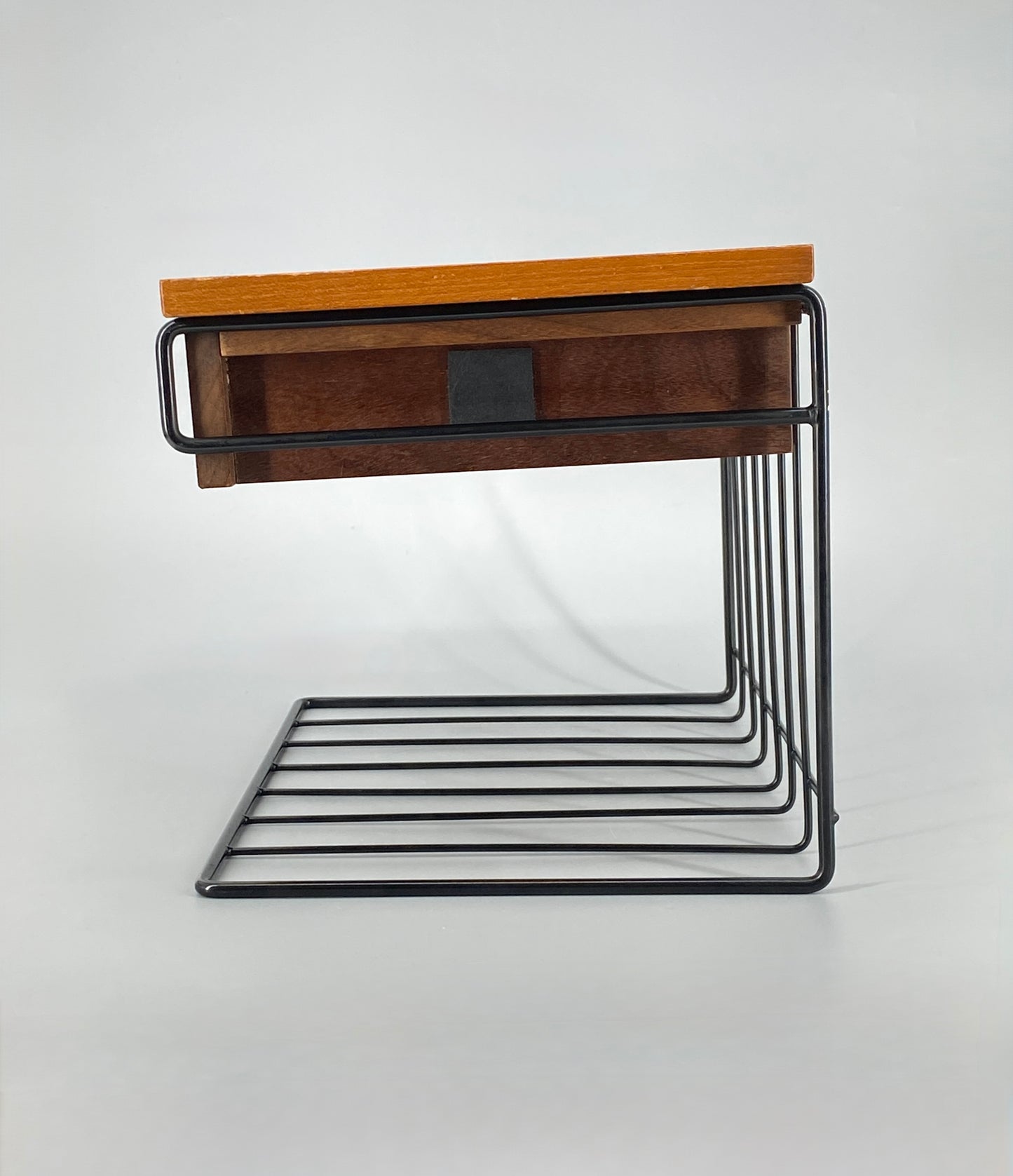 Wandkonsole mit Schublade aus Teakholz im String Stil, 60er