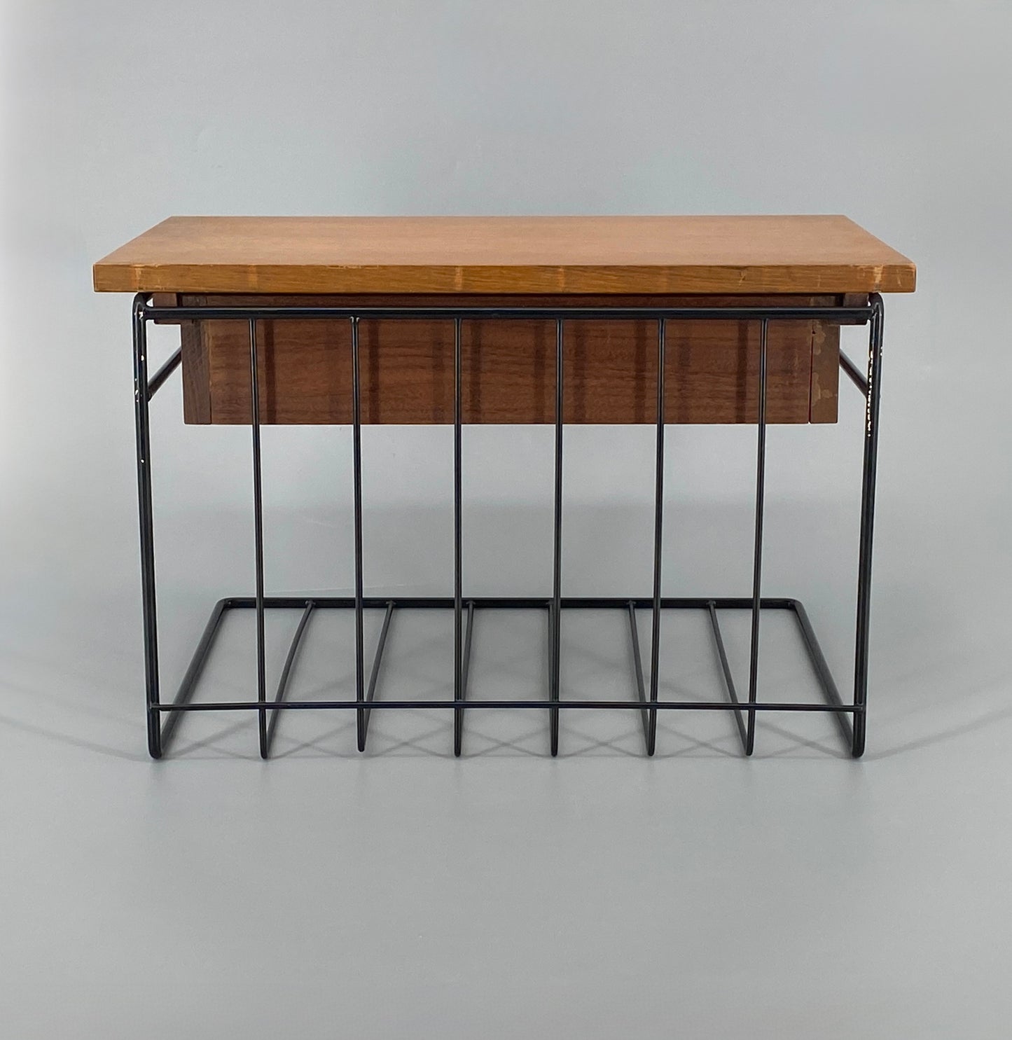 Wandkonsole mit Schublade aus Teakholz im String Stil, 60er