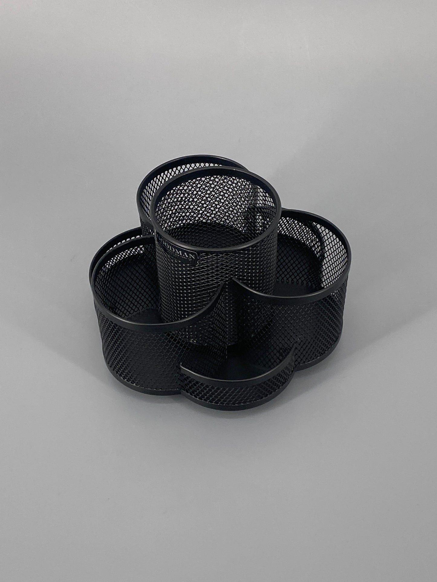 Drehbarer Schreibtisch Organizer / Stiftehalter in Schwarz