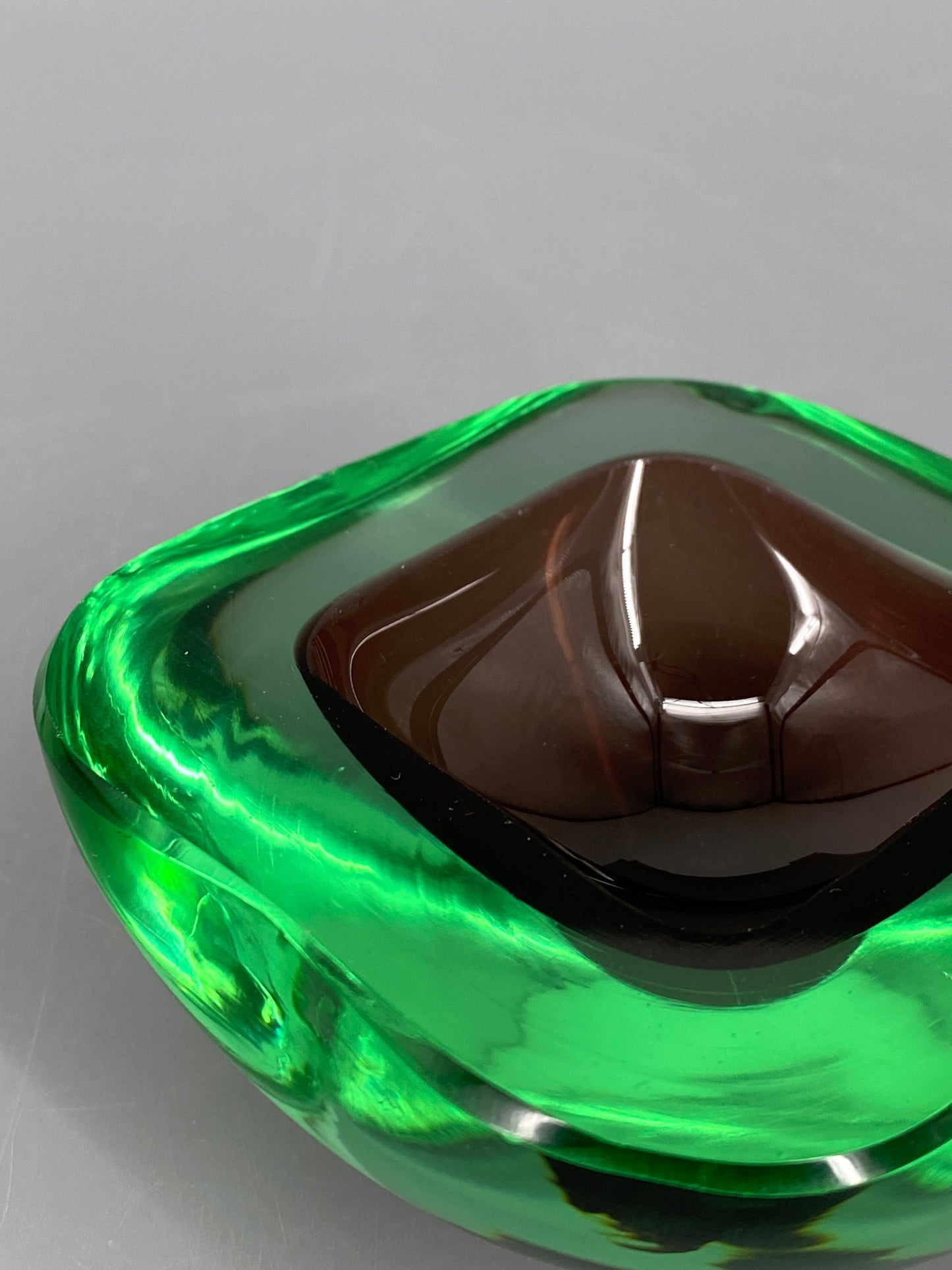Muranoglas Schale Archimede Seguso, im Sommerso Stil, Italien