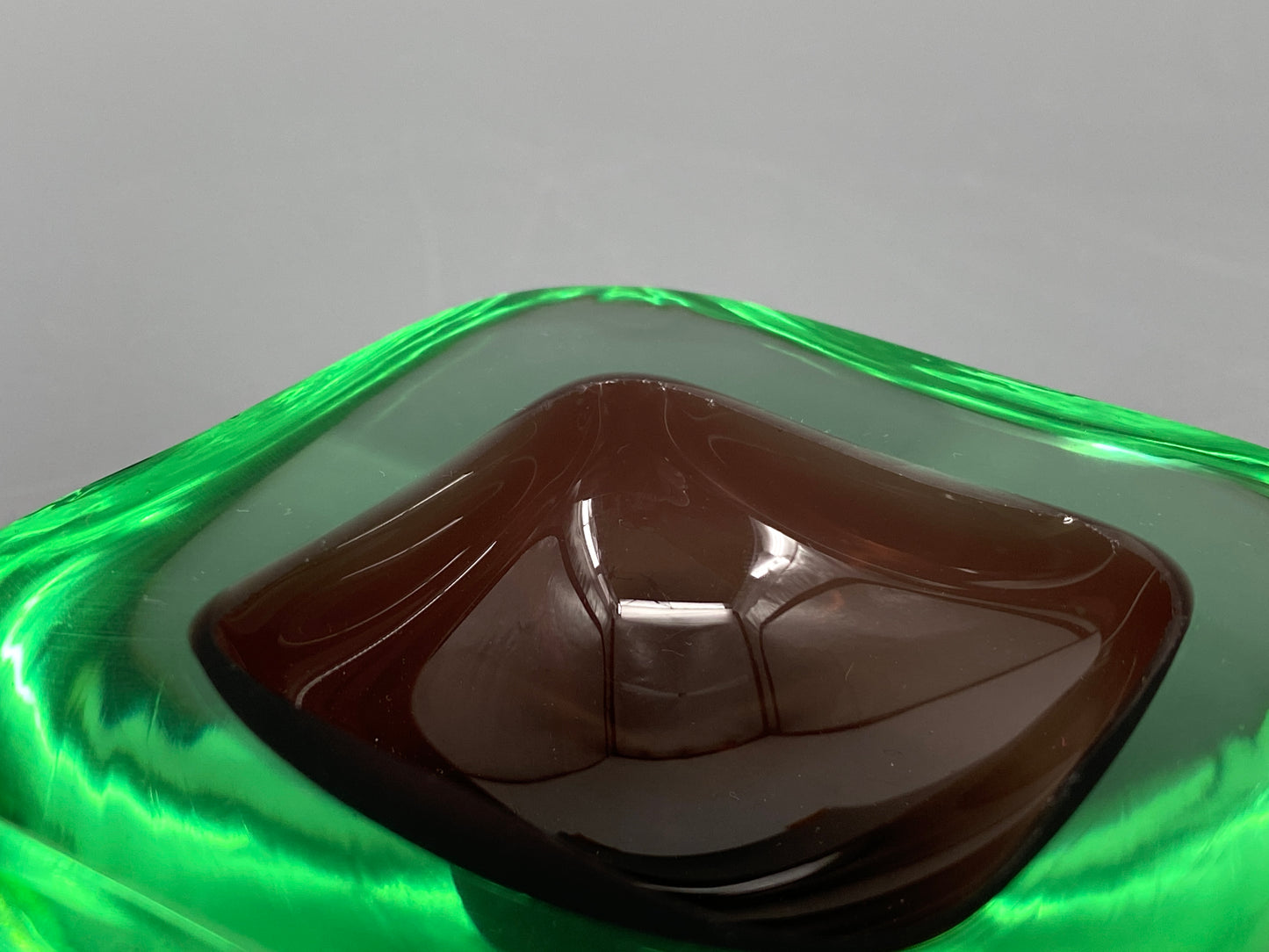 Muranoglas Schale Archimede Seguso, im Sommerso Stil, Italien
