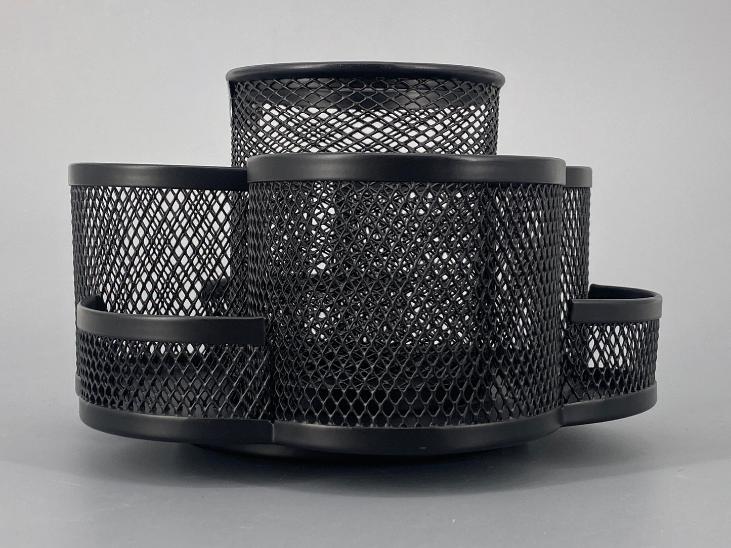 Drehbarer Schreibtisch Organizer / Stiftehalter in Schwarz
