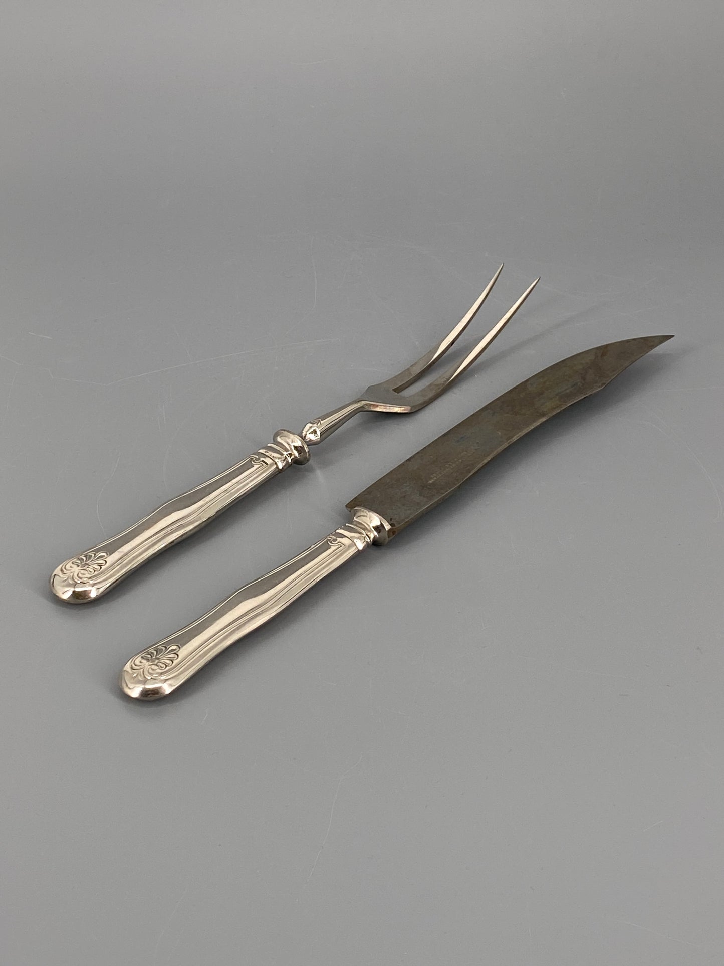 Tranchierbesteck von Gottlieb Hammesfahr Solingen-Foche, Messer und Gabel