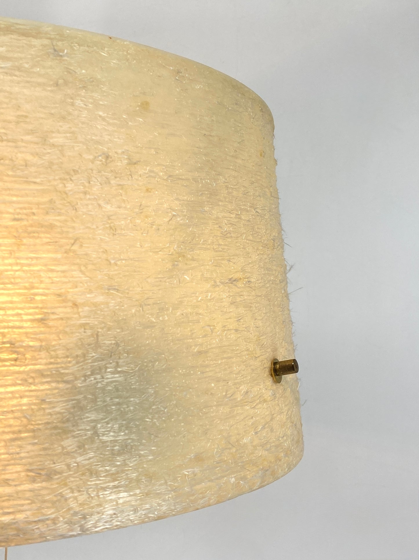 Mid Century Stehlampe mit Harzfaserschirm, 50/60er