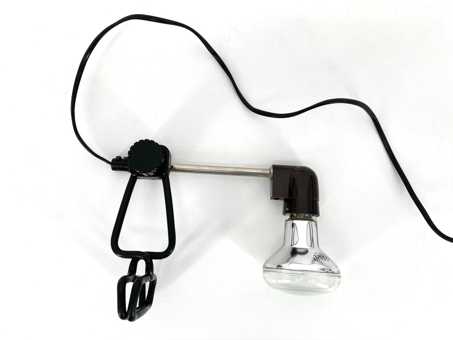 Kaiser Klemmleuchte 3100, ohne Schalter, in schwarz aus den 80er Jahren