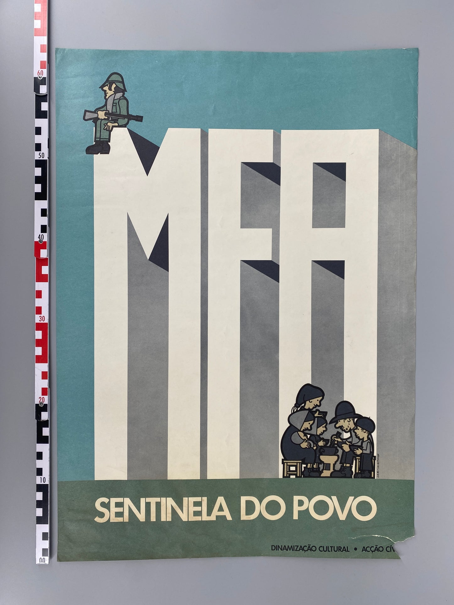 2 Plakate von João Abel Manta zum Ende der Nelkenrevolution, Portugal, 1975