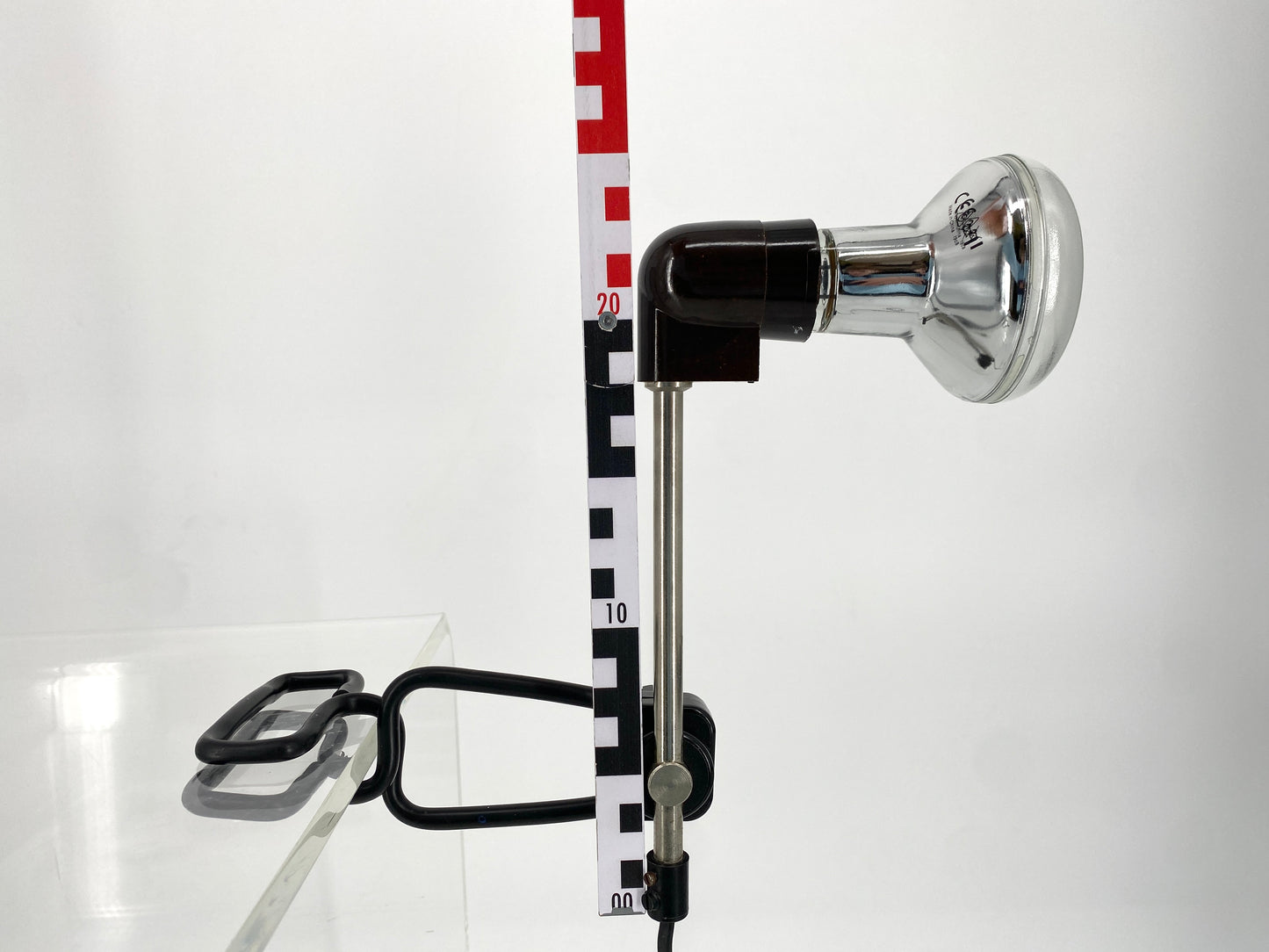 Kaiser Klemmleuchte 3100, ohne Schalter, in schwarz aus den 80er Jahren